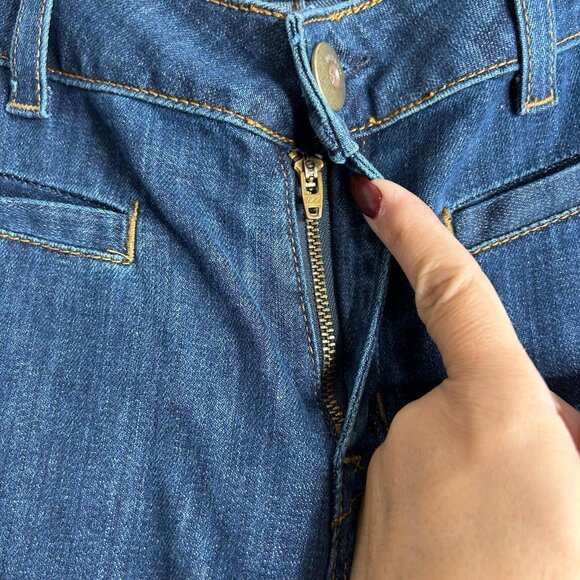 Hudson Jeans Womens Large Blue Wide Leg Trouser Jeans Flap Pockets Denim Flare - Picture 4 of 12